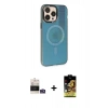 MARSİLYAN™- iPhone 14 Pro Max Kılıf Siluet Modern Koleksiyonu - Siyah Buffer Cam Ekran Koruyucu + Bilvis Titan Kamera Lens - GS