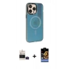 MARSİLYAN™- iPhone 14 Pro Max Kılıf Siluet Modern Koleksiyonu - Siyah Buffer Hayalet Cam Ekran Koruyucu + Bilvis Titan Kamera Lens - SH