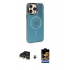 MARSİLYAN™- iPhone 14 Pro Max Kılıf Siluet Modern Koleksiyonu - Siyah Buffer Hayalet Cam Ekran Koruyucu + Raze Metal Kamera Lens - GD