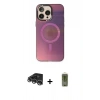 MARSİLYAN™- iPhone 14 Pro Max Kılıf Siluet Modern Koleksiyonu - Siyah Joko Magic 5D Hayalet Cam + Gümüş Raze Metal Kamera Lens