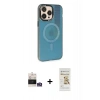 MARSİLYAN™- iPhone 14 Pro Max Kılıf Siluet Modern Koleksiyonu - Siyah Mat Seramik Nano Ekran Koruyucu + Bilvis Titan Kamera Lens - GS