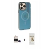 MARSİLYAN™- iPhone 14 Pro Max Kılıf Siluet Modern Koleksiyonu - Siyah Mat Seramik Nano Ekran Koruyucu + Bilvis Titan Kamera Lens - SH