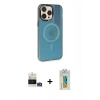 MARSİLYAN™- iPhone 14 Pro Max Kılıf Siluet Modern Koleksiyonu - Siyah Polymer Nano Ekran Koruyucu + Bilvis Titan Kamera Lens - GD