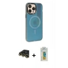 MARSİLYAN™- iPhone 14 Pro Max Kılıf Siluet Modern Koleksiyonu - Siyah Polymer Nano Ekran Koruyucu + Raze Metal Kamera Lens - GD