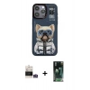 MARSİLYAN™- iPhone 14 Pro Max Kılıf Siluet Modern Özel Seri - Şeffaf 360 Full Body Arka Koruyucu + Bilvis Titan Kamera Lens - GS