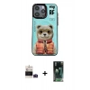 MARSİLYAN™- iPhone 14 Pro Max Kılıf Siluet Modern Özel Seri - Şeffaf 360 Full Body Arka Koruyucu + Bilvis Titan Kamera Lens - DNMR