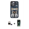 MARSİLYAN™- iPhone 14 Pro Max Kılıf Siluet Modern Özel Seri - Şeffaf 360 Full Body Arka Koruyucu + Bilvis Titan Kamera Lens - DNMR