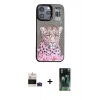 MARSİLYAN™- iPhone 14 Pro Max Kılıf Siluet Modern Özel Seri - Şeffaf 360 Full Body Arka Koruyucu + Bilvis Titan Kamera Lens - DNMR