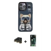 MARSİLYAN™- iPhone 14 Pro Max Kılıf Siluet Modern Özel Seri - Şeffaf 360 Full Body Arka Koruyucu + Raze Metal Kamera Lens - GD