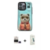 MARSİLYAN™- iPhone 14 Pro Max Kılıf Siluet Modern Özel Seri - Şeffaf Pasifik Cam Ekran Koruyucu + Bilvis Titan Kamera Lens - DNMR