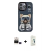 MARSİLYAN™- iPhone 14 Pro Max Kılıf Siluet Modern Özel Seri - Şeffaf Pasifik Cam Ekran Koruyucu + Bilvis Titan Kamera Lens - DNMR