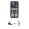 MARSİLYAN™- iPhone 14 Pro Max Kılıf Siluet Modern Özel Seri - Şeffaf Pasifik Cam Ekran Koruyucu + Bilvis Titan Kamera Lens - GS