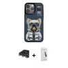 MARSİLYAN™- iPhone 14 Pro Max Kılıf Siluet Modern Özel Seri - Şeffaf Pasifik Cam Ekran Koruyucu + Raze Metal Kamera Lens - GS