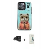 MARSİLYAN™- iPhone 14 Pro Max Kılıf Siluet Modern Özel Seri - Şeffaf Pasifik Cam Ekran Koruyucu + Raze Metal Kamera Lens - GS
