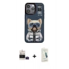 MARSİLYAN™- iPhone 14 Pro Max Kılıf Siluet Modern Özel Seri - Şeffaf Pasifik Cam Ekran Koruyucu + Bilvis Titan Kamera Lens - SH