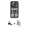 MARSİLYAN™- iPhone 14 Pro Max Kılıf Siluet Modern Özel Seri - Şeffaf Royal Nano Ekran Koruyucu + Bilvis Titan Kamera Lens - DNMR
