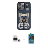 MARSİLYAN™- iPhone 14 Pro Max Kılıf Siluet Modern Özel Seri - Siyah 18D Cam Ekran Koruyucu + Bilvis Titan Kamera Lens - GD