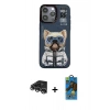 MARSİLYAN™- iPhone 14 Pro Max Kılıf Siluet Modern Özel Seri - Siyah 18D Cam Ekran Koruyucu + Raze Metal Kamera Lens - GS
