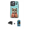 MARSİLYAN™- iPhone 14 Pro Max Kılıf Siluet Modern Özel Seri - Siyah 18D Cam Ekran Koruyucu + Raze Metal Kamera Lens - GS