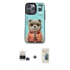 MARSİLYAN™- iPhone 14 Pro Max Kılıf Siluet Modern Özel Seri - Siyah 6D Mat Seramik Hayalet Nano Ekran Koruyucu + Bilvis Titan Kamera Lens - SH