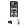 MARSİLYAN™- iPhone 14 Pro Max Kılıf Siluet Modern Özel Seri - Siyah 6D Mat Seramik Hayalet Nano Ekran Koruyucu + Raze Metal Kamera Lens - GD
