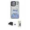 MARSİLYAN™- iPhone 14 Pro Max Kılıf Siluet Modern Özel Seri - Siyah 6D Mat Seramik Hayalet Nano Ekran Koruyucu + Raze Metal Kamera Lens - GS