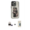 MARSİLYAN™- iPhone 14 Pro Max Kılıf Siluet Modern Özel Seri - Siyah 6D Mat Seramik Hayalet Nano Ekran Koruyucu + Bilvis Titan Kamera Lens - SH