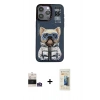 MARSİLYAN™- iPhone 14 Pro Max Kılıf Siluet Modern Özel Seri - Siyah 6D Mat Seramik Hayalet Nano Ekran Koruyucu + Bilvis Titan Kamera Lens - GS