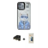 MARSİLYAN™- iPhone 14 Pro Max Kılıf Siluet Modern Özel Seri - Siyah 6D Mat Seramik Hayalet Nano Ekran Koruyucu + Raze Metal Kamera Lens - GD