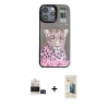 MARSİLYAN™- iPhone 14 Pro Max Kılıf Siluet Modern Özel Seri - Siyah 6D Mat Seramik Hayalet Nano Ekran Koruyucu + Bilvis Titan Kamera Lens - SH