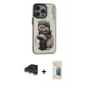 MARSİLYAN™- iPhone 14 Pro Max Kılıf Siluet Modern Özel Seri - Siyah 6D Mat Seramik Hayalet Nano Ekran Koruyucu + Raze Metal Kamera Lens - GS