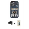 MARSİLYAN™- iPhone 14 Pro Max Kılıf Siluet Modern Özel Seri - Siyah 6D Mat Seramik Hayalet Nano Ekran Koruyucu + Raze Metal Kamera Lens - GS