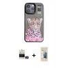 MARSİLYAN™- iPhone 14 Pro Max Kılıf Siluet Modern Özel Seri - Siyah 6D Mat Seramik Hayalet Nano Ekran Koruyucu + Bilvis Titan Kamera Lens - GS