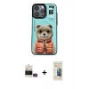 MARSİLYAN™- iPhone 14 Pro Max Kılıf Siluet Modern Özel Seri - Siyah 6D Mat Seramik Hayalet Nano Ekran Koruyucu + Bilvis Titan Kamera Lens - GD