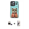 MARSİLYAN™- iPhone 14 Pro Max Kılıf Siluet Modern Özel Seri - Siyah Bilvis 3D Mat Cam Ekran Koruyucu + Bilvis Titan Kamera Lens - DNMR