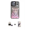 MARSİLYAN™- iPhone 14 Pro Max Kılıf Siluet Modern Özel Seri - Siyah Bilvis 3D Mat Cam Ekran Koruyucu + Bilvis Titan Kamera Lens - GD