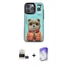 MARSİLYAN™- iPhone 14 Pro Max Kılıf Siluet Modern Özel Seri - Siyah Bilvis 5in1 3D Magic Cam Ekran Koruyucu + Bilvis Titan Kamera Lens - SH
