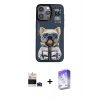 MARSİLYAN™- iPhone 14 Pro Max Kılıf Siluet Modern Özel Seri - Siyah Bilvis 5in1 3D Magic Cam Ekran Koruyucu + Bilvis Titan Kamera Lens - DNMR