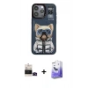 MARSİLYAN™- iPhone 14 Pro Max Kılıf Siluet Modern Özel Seri - Siyah Bilvis 5in1 5D Magic Hayalet Cam Ekran Koruyucu + Bilvis Titan Kamera Lens - SH