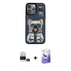 MARSİLYAN™- iPhone 14 Pro Max Kılıf Siluet Modern Özel Seri - Siyah Bilvis 5in1 5D Magic Hayalet Cam Ekran Koruyucu + Bilvis Titan Kamera Lens - GD