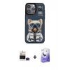 MARSİLYAN™- iPhone 14 Pro Max Kılıf Siluet Modern Özel Seri - Siyah Bilvis 5in1 5D Magic Hayalet Cam Ekran Koruyucu + Bilvis Titan Kamera Lens - DNMR