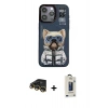 MARSİLYAN™- iPhone 14 Pro Max Kılıf Siluet Modern Özel Seri - Siyah Bilvis Hayalet Cam Ekran Koruyucu + Gold Raze Metal Kamera Lens