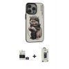 MARSİLYAN™- iPhone 14 Pro Max Kılıf Siluet Modern Özel Seri - Siyah Bilvis Hayalet Cam Ekran Koruyucu + Bilvis Titan Kamera Lens - GS