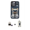 MARSİLYAN™- iPhone 14 Pro Max Kılıf Siluet Modern Özel Seri - Siyah Bilvis Hayalet Cam Ekran Koruyucu + Bilvis Titan Kamera Lens - GS