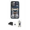MARSİLYAN™- iPhone 14 Pro Max Kılıf Siluet Modern Özel Seri - Siyah Bilvis Hayalet Cam Ekran Koruyucu + Raze Metal Kamera Lens - GS