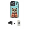 MARSİLYAN™- iPhone 14 Pro Max Kılıf Siluet Modern Özel Seri - Siyah Bilvis Hayalet Cam Ekran Koruyucu + Raze Metal Kamera Lens - GS