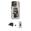 MARSİLYAN™- iPhone 14 Pro Max Kılıf Siluet Modern Özel Seri - Siyah Bilvis Hayalet Cam Ekran Koruyucu + Raze Metal Kamera Lens - GS
