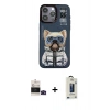 MARSİLYAN™- iPhone 14 Pro Max Kılıf Siluet Modern Özel Seri - Siyah Bilvis Hayalet Cam Ekran Koruyucu + Bilvis Titan Kamera Lens - SH