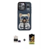 MARSİLYAN™- iPhone 14 Pro Max Kılıf Siluet Modern Özel Seri - Siyah Buffer Cam Ekran Koruyucu + Bilvis Titan Kamera Lens - SH