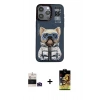 MARSİLYAN™- iPhone 14 Pro Max Kılıf Siluet Modern Özel Seri - Siyah Buffer Cam Ekran Koruyucu + Bilvis Titan Kamera Lens - DNMR